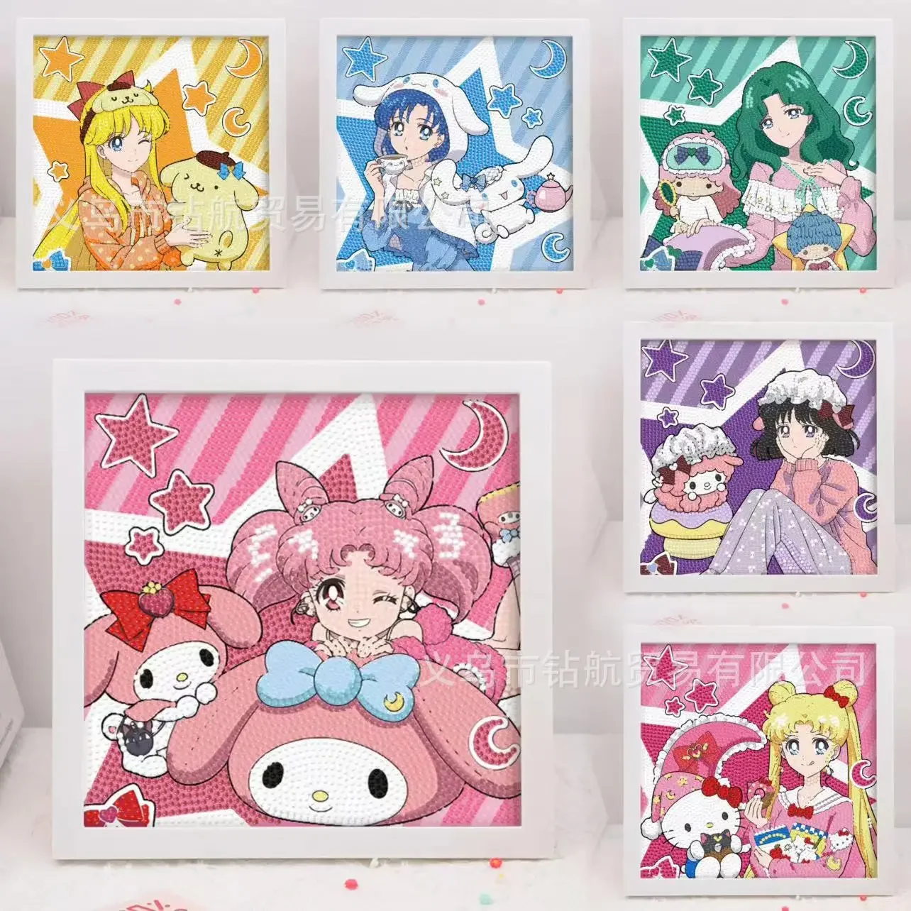 

Diamond Painting Cross Stitch Kawaii Melodys Pom Pom Purins Cinnamorolls DIY Diamonds Paste Girl Boy Toy Creative Birthday Gift