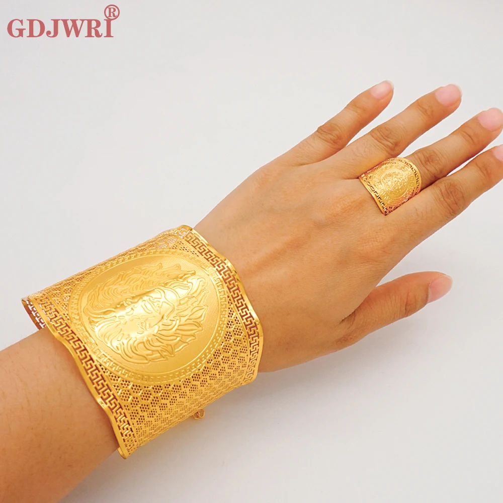 Ottoman Style Gold Plated Adjustable Women Bracelet & Ring Set | Boutique  Ottoman Exclusive