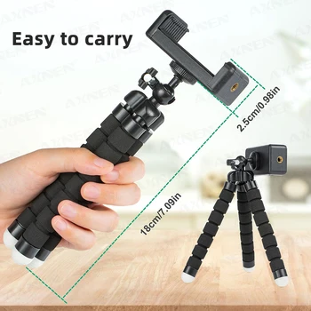 Treppiedi per telefono, supporto per fotocamera mobile, clip per smartphone, monopiede, treppiede a forma di polpo, mini treppiede, stativo per telefono