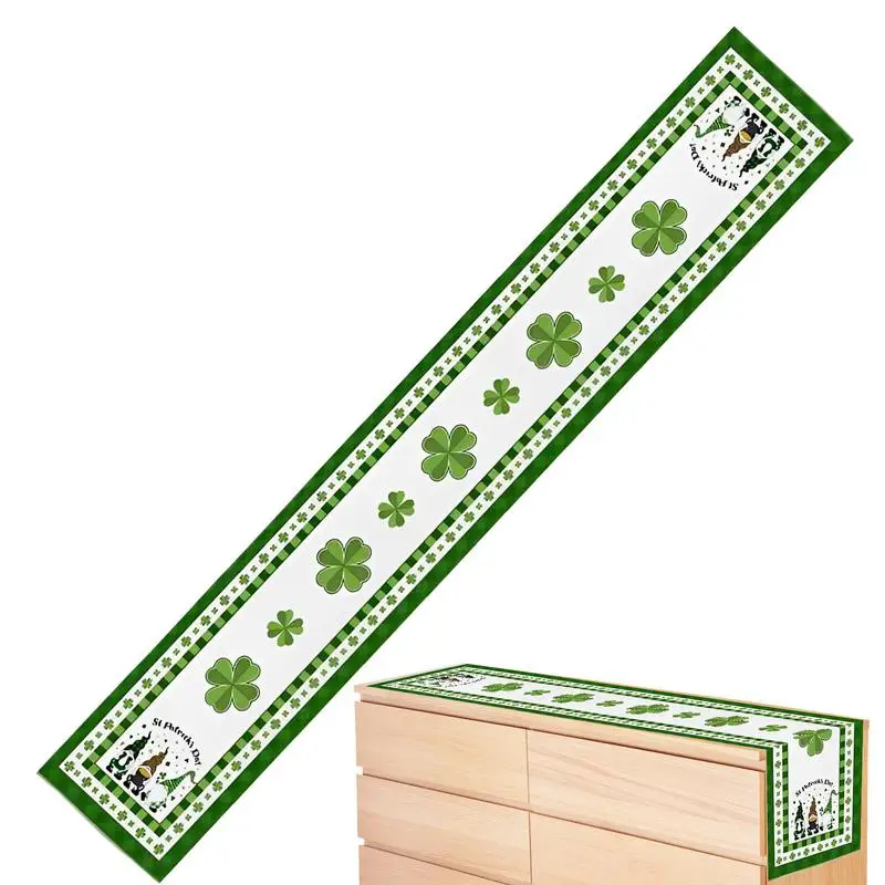 

St Patricks Day Table Runner Farmhouse Table Runner Shamrock Table Decor St Patricks Day Tablecloth Seasonal Decor For Indoor