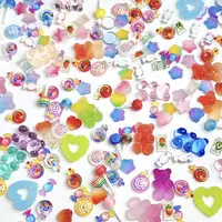 Colorful Candy Mixed Series Nail Art Charms Painted Lollipops Fudge Hearts Beas Nail Decorations Accessories for Manicure DIY 1