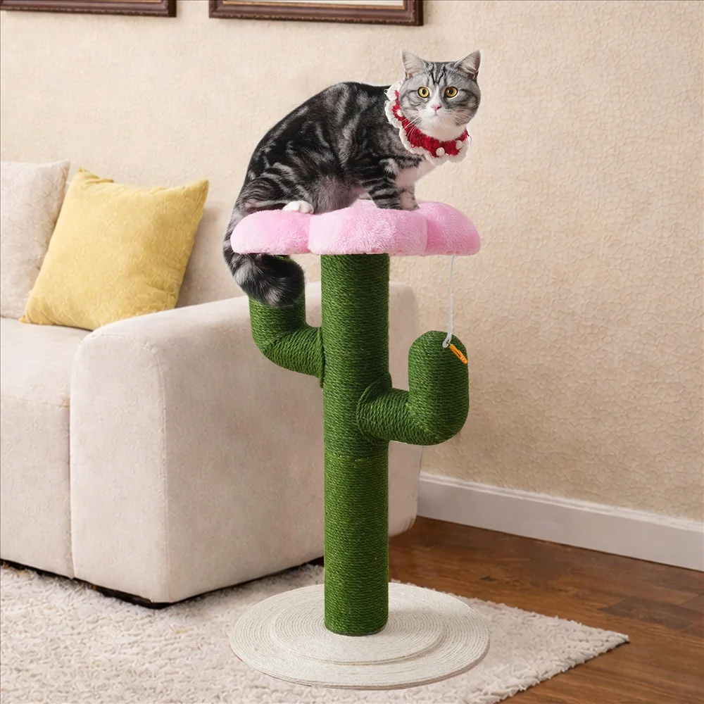 Baumförmiger Katzen-Kletterbaum mit Katzenhöhlen, Abnehmbaren Blättern, Kratzfestem Haustier-Möbelstück zum Verstecken, Spielen und Klettern – Detail 35