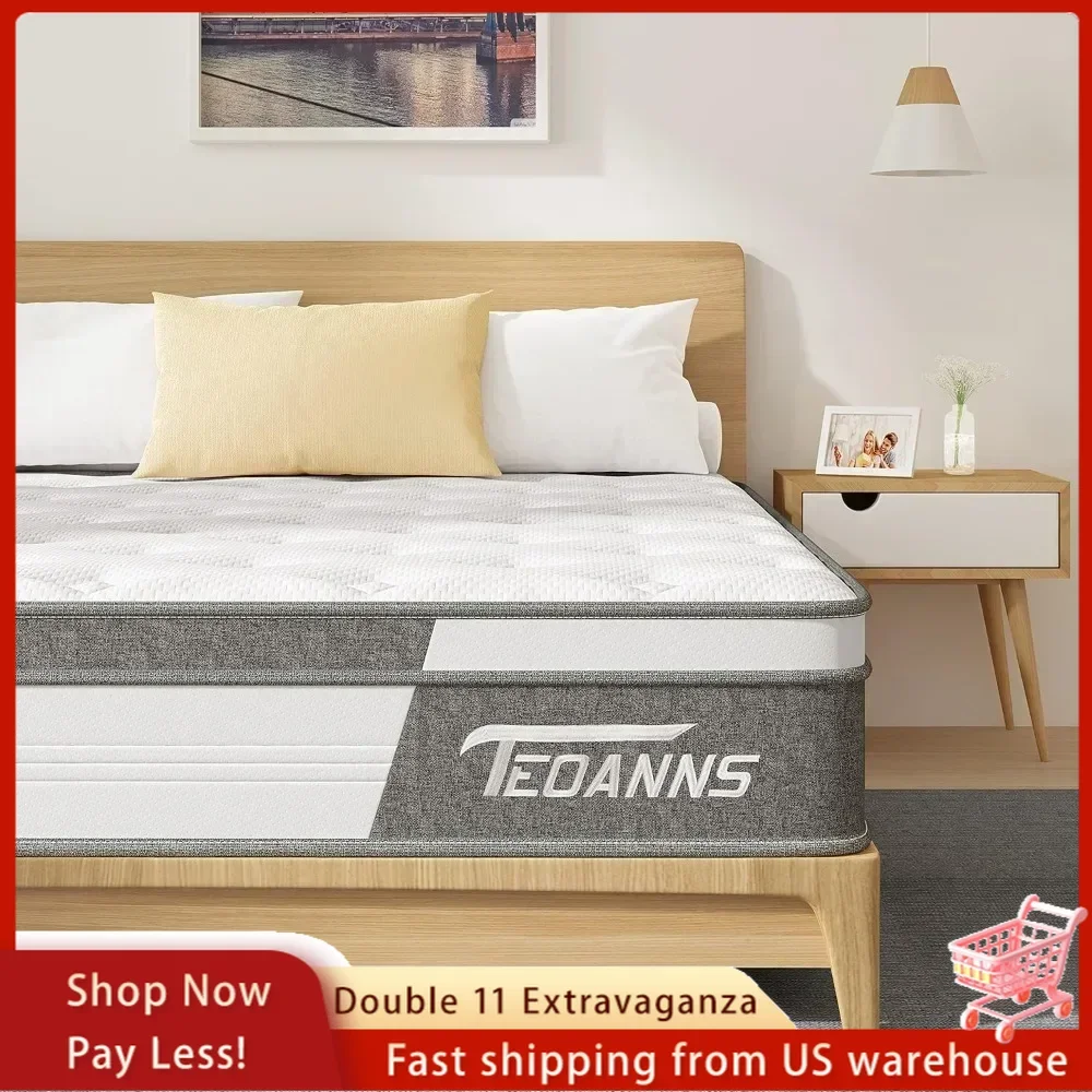 Queen Size Mattress, 10 Inch Memory Foam Mattress Bed in A Box, for Pressure Relief & Supportive, CertiPUR-US Free Shipping