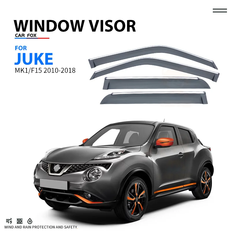 For Nissan Juke Window Visor Weather Shield Side Window Deflector Car