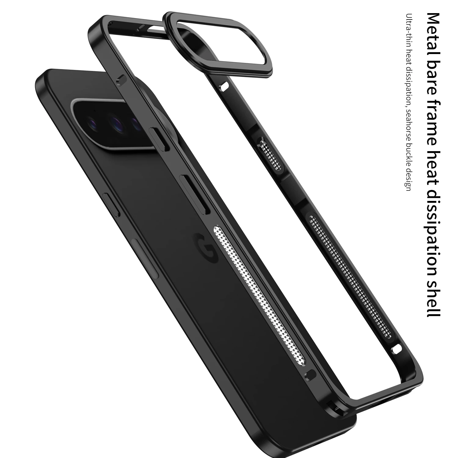 Luxury Metal Frame Phone Case with Shockproof Bumper