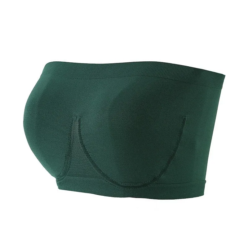 Plus Size Women's Seamless Imitation Steel Ring One-line Tube Top Strapless Bra Cross-border Sports Bra women lingerie bra,women tube tops