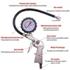 Tire Pressure 0-220PSI Long Tube Gauge Dial Meter High-Precision Tyre Air Compressor Tester Tool for Car Motorcycle Monitoring 2