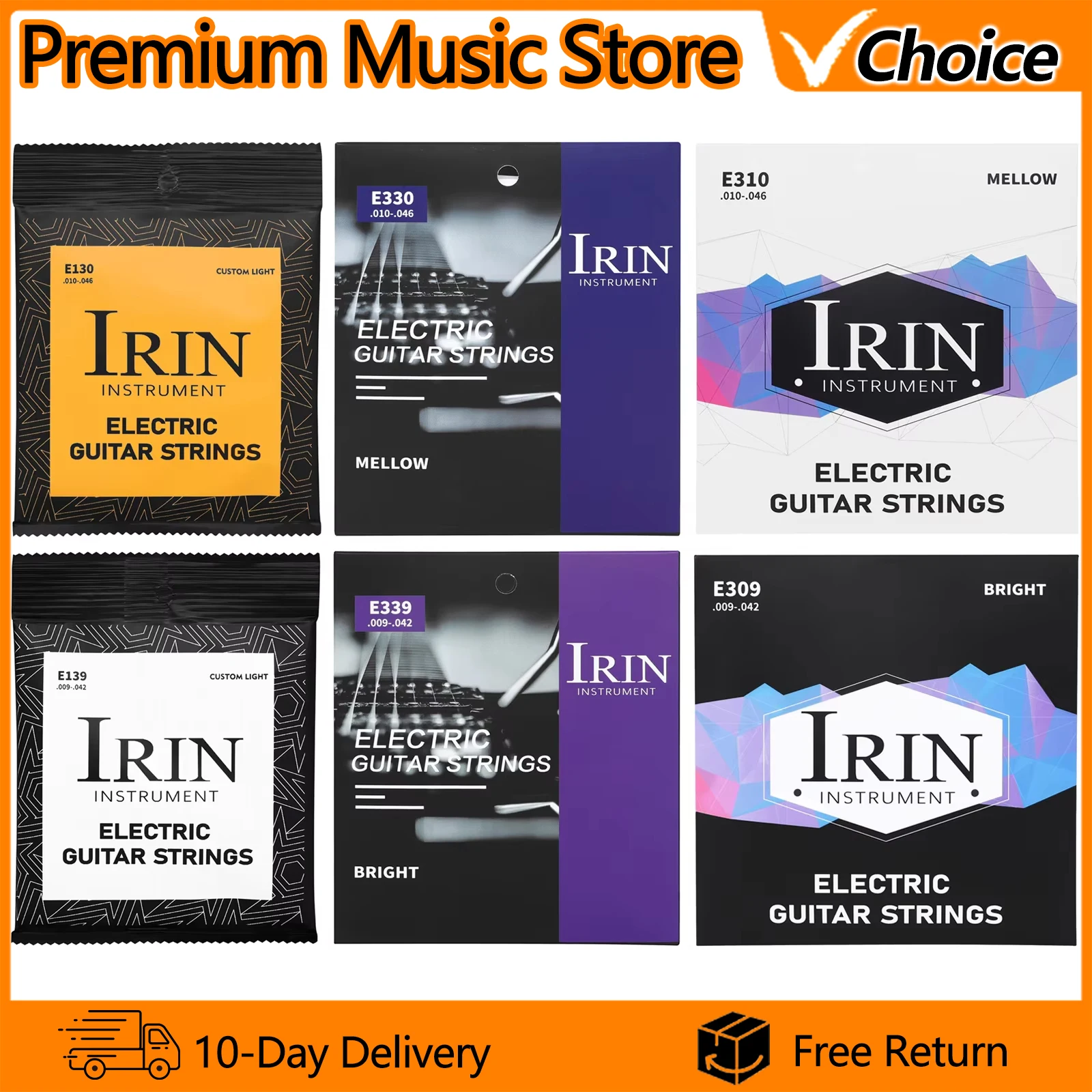 Electric Guitar Strings High Carbon Steel Core Antirust PVD Ion Coating Accessories Parts