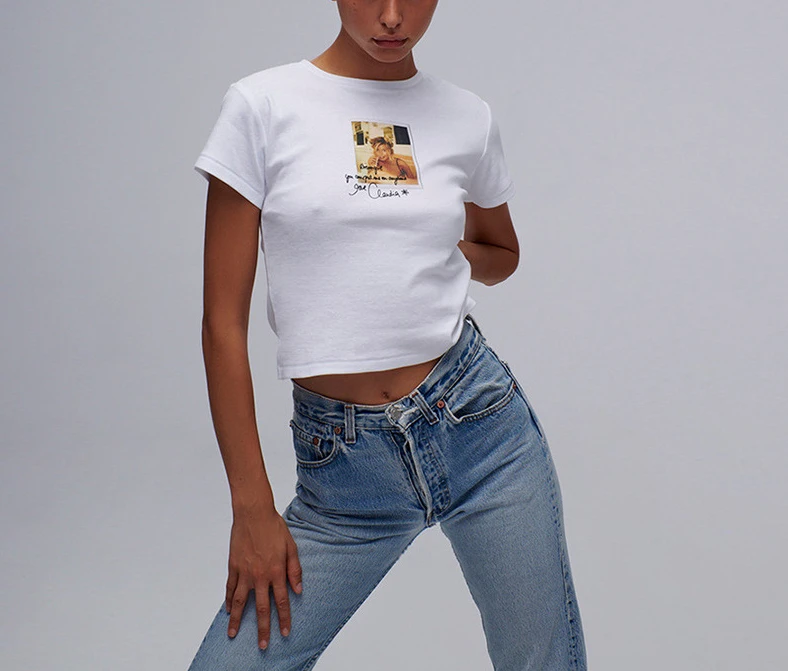 

Fashion Classic Trendy Luxury Designer Spring/Summer Digital Printing Short Sleeve T-shirt Women