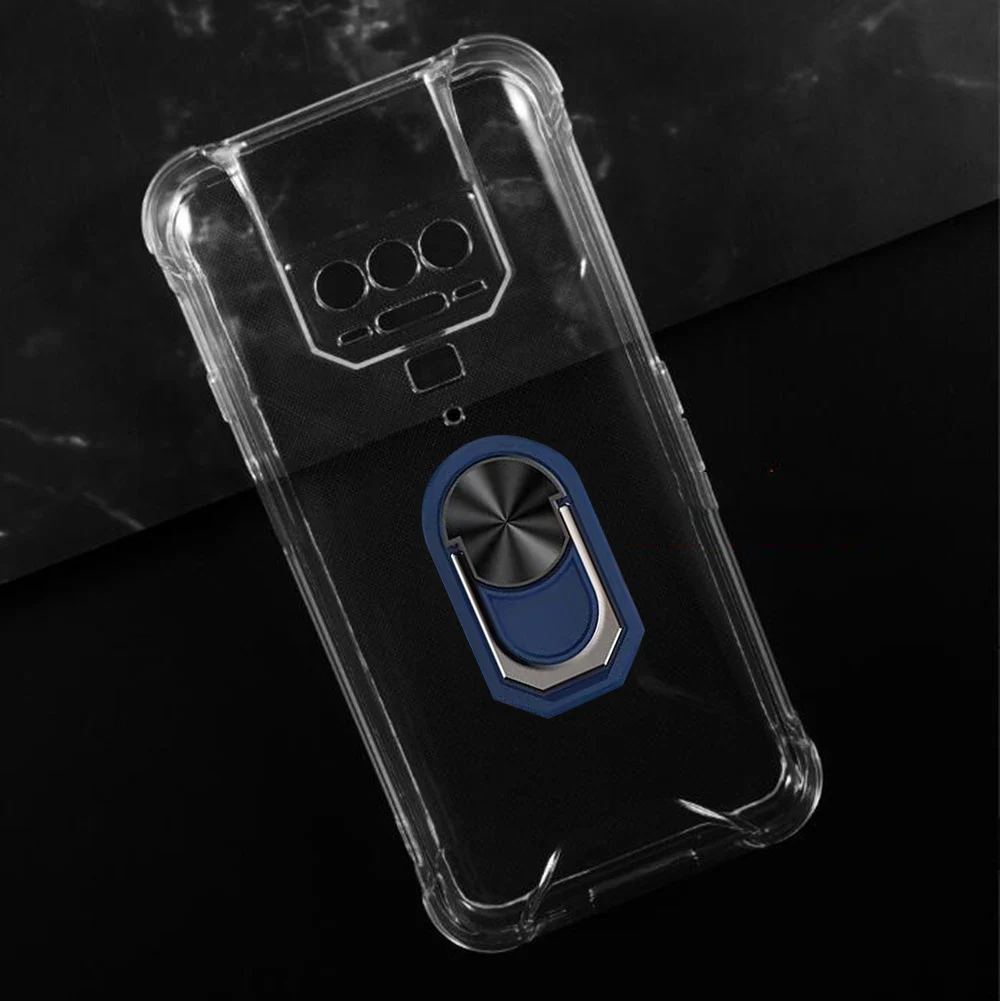Durable Back Ring Holder Phone Cover - TPU Soft Silicone Case