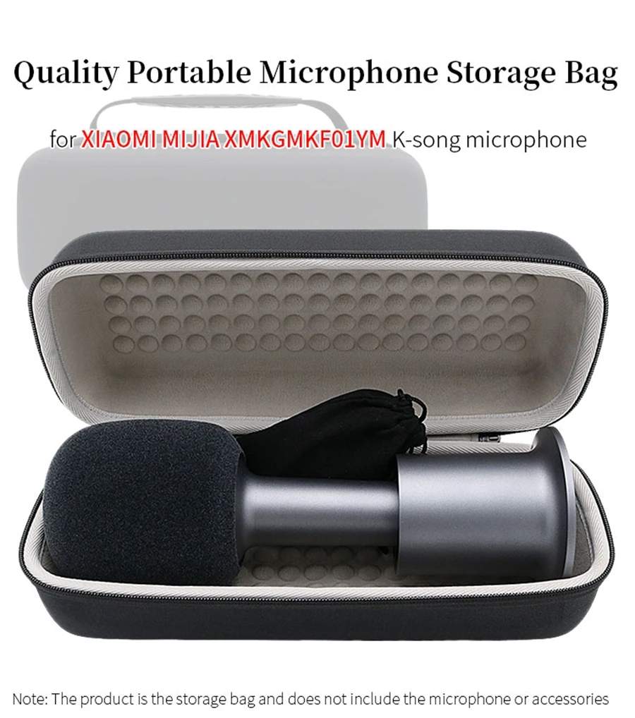 for XIAOMI MIJIA XMKGMKF01YM Microphone Storage Bag Hard EVA Box Portable Bluetooth K Song Travel Carrying Case