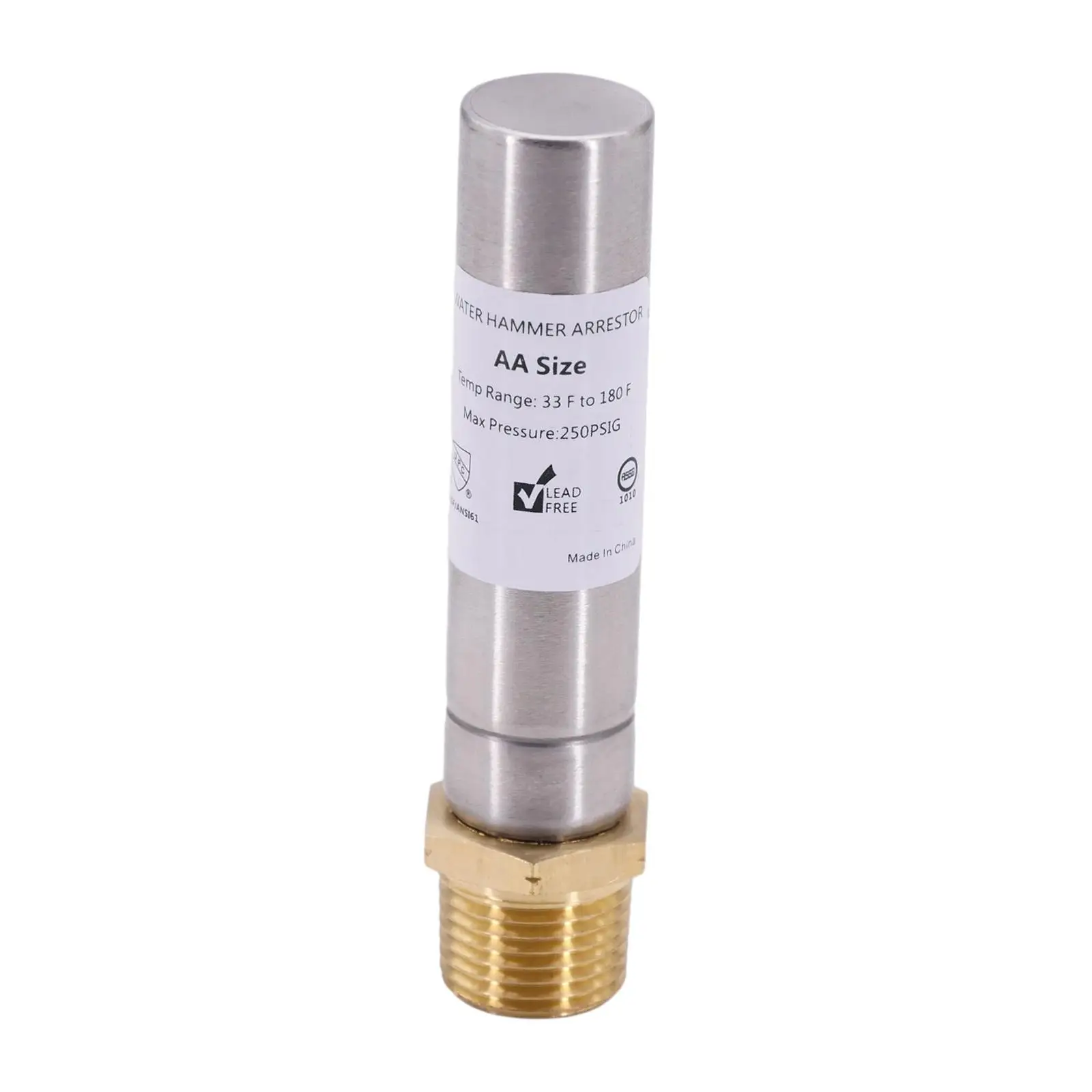 Water Hammer Arrestor Water Hammer Arrestor Stainless Steel Kitchen Dishwasher Connection Easy to Install 1/2 Compact 1/2" NPT Thread