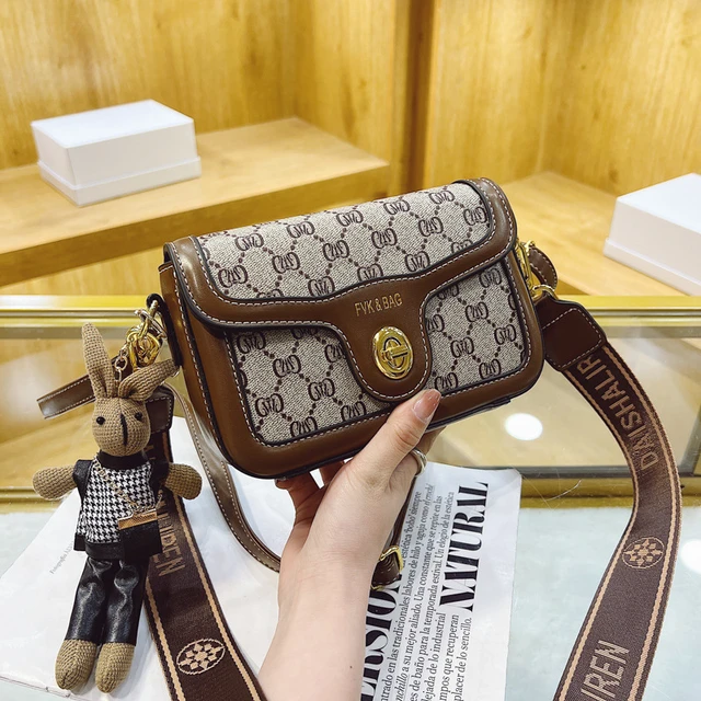 Women's Crossbody Bag 2023 New Luxury Fashion Printed One Shoulder Small Square  Bag Versatile Retro Broadband Underarm Handbag - AliExpress