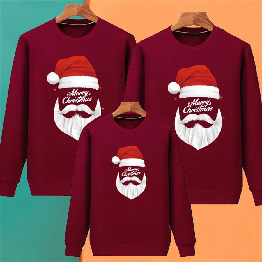 thumbnail image 1 of Conjuntos familiares a juego para Navidad, camiseta navideña, sudadera con ciervos, conjunto para madre, padre, hija e hijo, suéteres de invierno para bebés, niños y adultos, 1 of 5