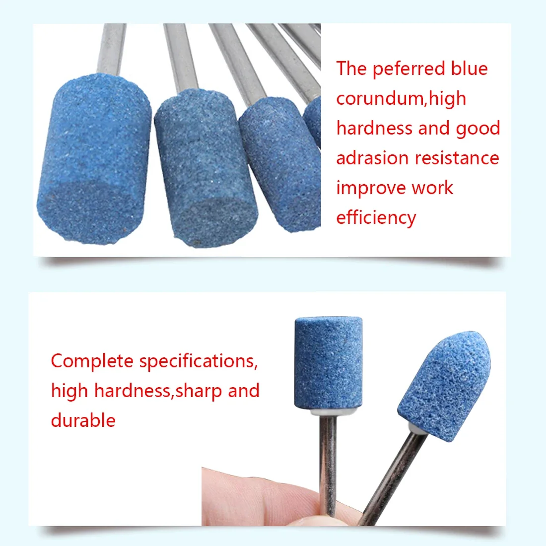 10Pcs Abrasive Mounted Wheels – Grinding & Polishing Heads for Dremel Rotary Power Tools, Electric Grinder Stones