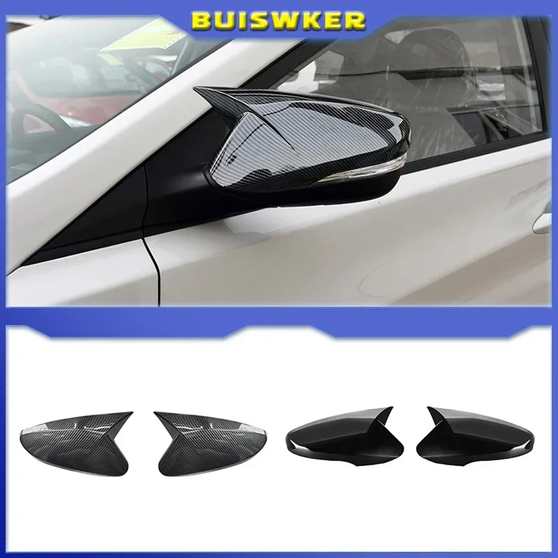 2 Stück für Hyundai Elantra 2014-2017 Ersatz Seitenflügel Spiegel abdeckungen Kappen Carbon Look