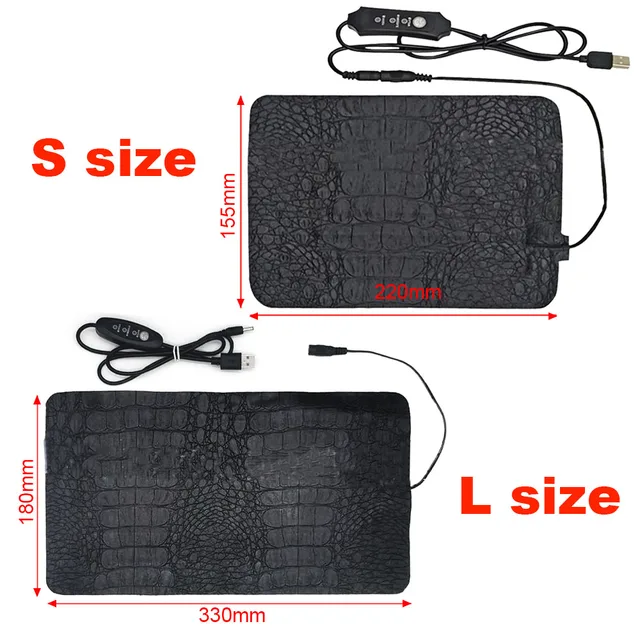 Pet Heating Pad Terrarium Reptile Heat Mat USB Electric Blanket Heater 3 Gear Adjustable Temperature Controller Incubator Mat 5