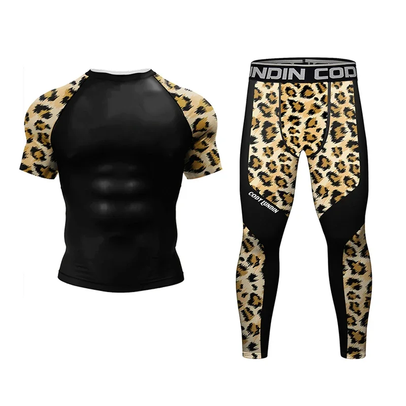 MMA Compression Sport T Shirt Shorts Men Rashguard Jiu Jitsu T Shirt Quick Dry Gym Muay Thai Sweater Pants Bjj Boxing Jerseys 4