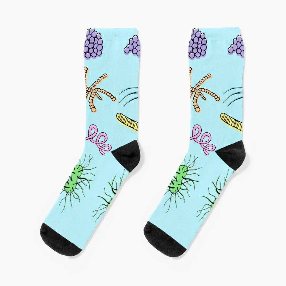 

Microbes Microbiology Pattern Socks set hiking anime Socks Women Men's