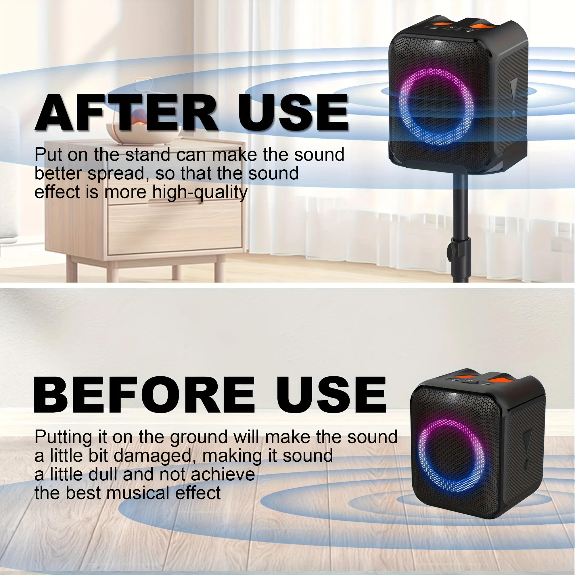 Jbl Partybox-ワイヤレススピーカースタンド,高さ調節可能なフロア