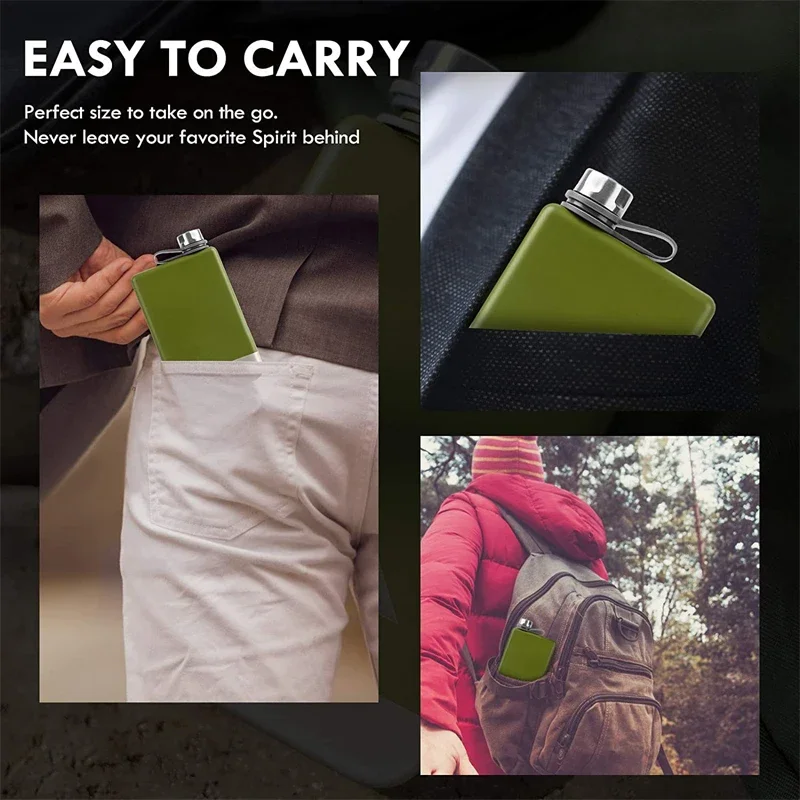 9oz Premium Hip Flask Flagon With Funnel Leakproof Camping Whiskey Wine Pot Portable Stainless Steel Hip Flask Travel Drinkware