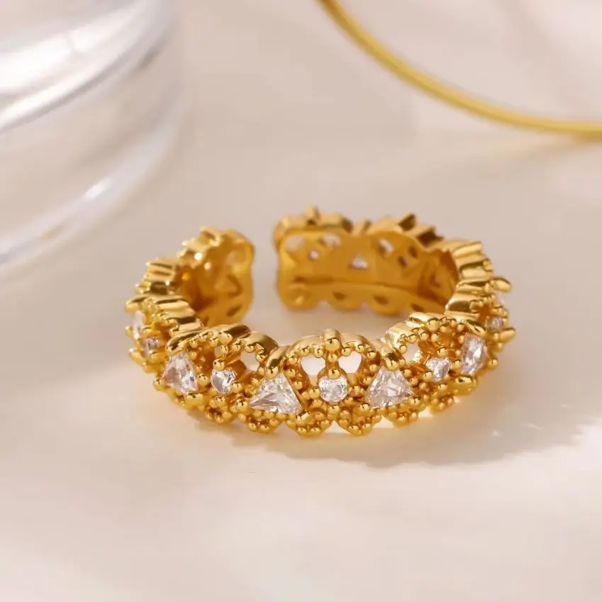 Zircon Floral Rings for Women