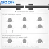 SCON Creative Magnetic Lamp Holder 34mm Width Aluminum 0.5M 1M Ceiling Recessed Suspended LED Magnet Mount Lights Track Rail 4