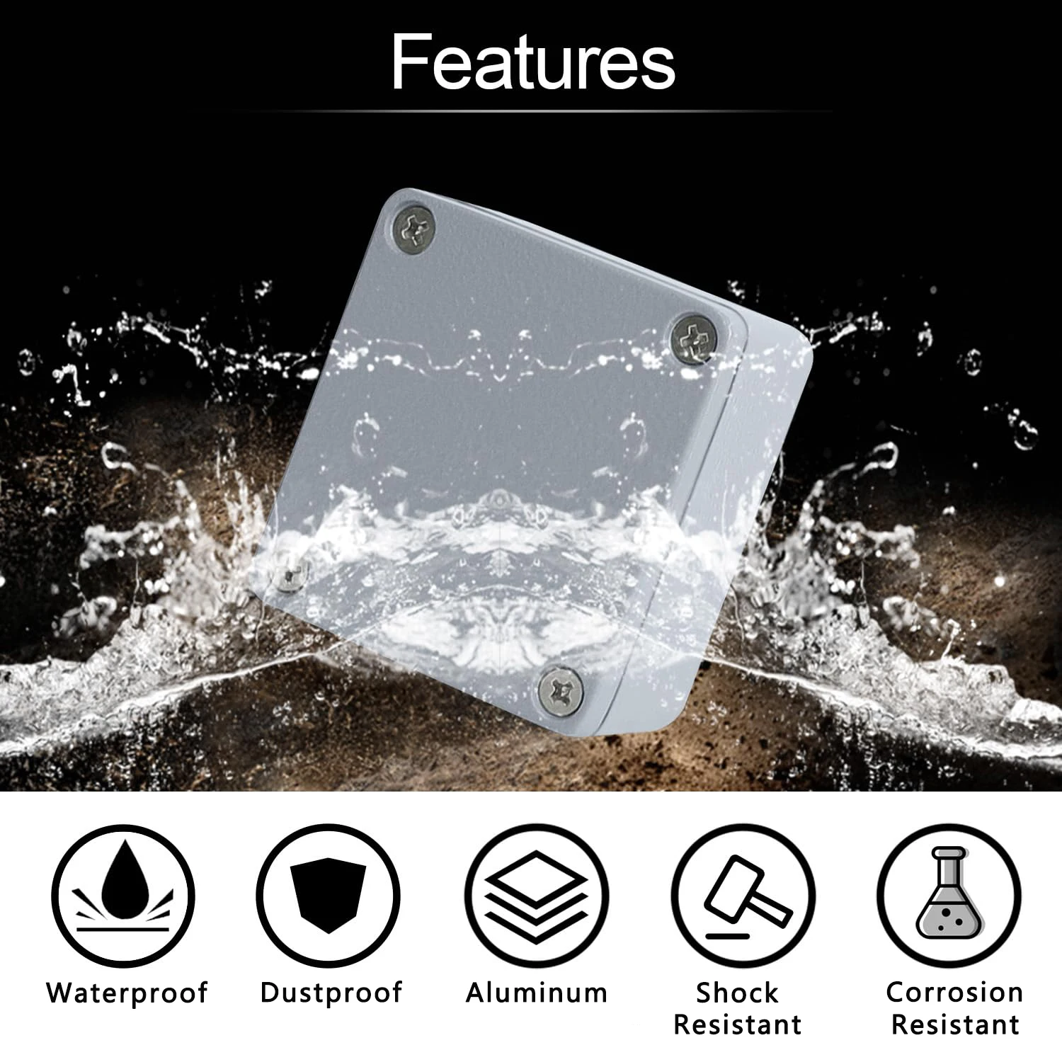 IP67 Cast Aluminum Waterproof Junction Box Outdoor Electronic Project Explosion-proof Sealed Enclosure Case for Electronic