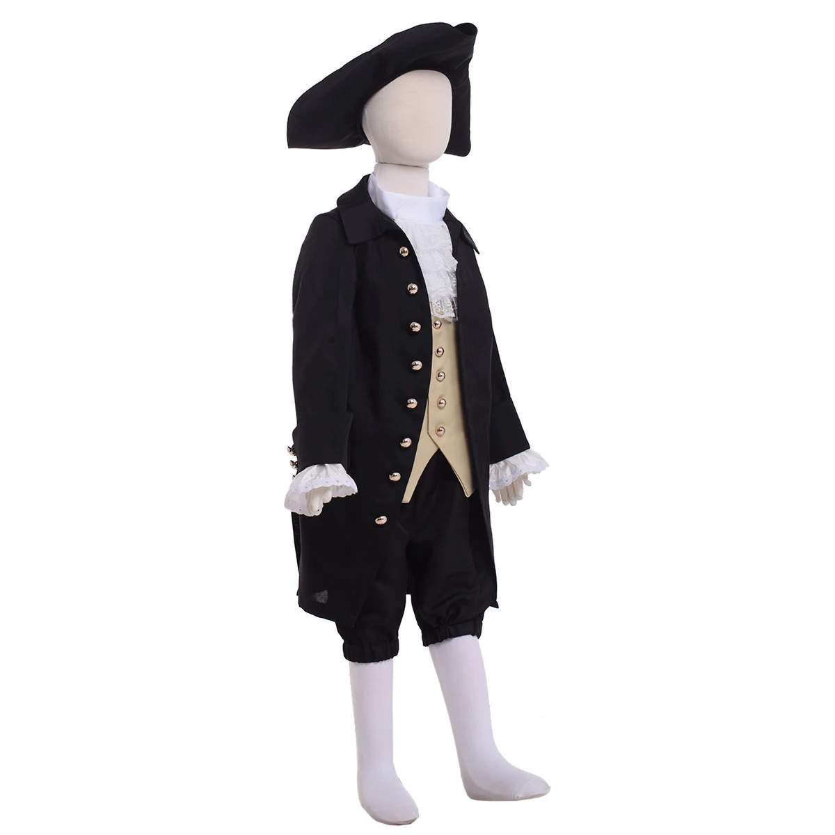 Boys Colonial Costume Set - Revolutionary War George Washington Costume For Kids, Halloween & Historical Events