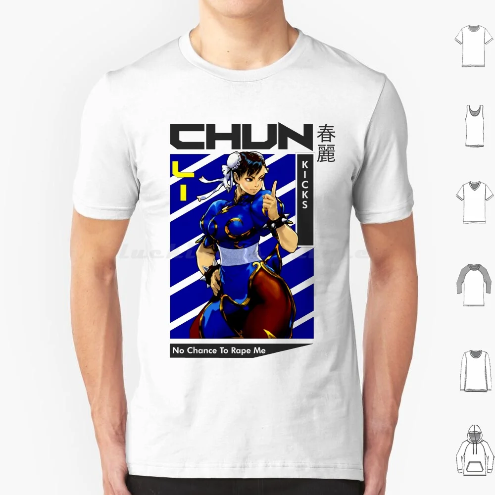 Chun-Li T Shirt Uomo Donna Bambini 6Xl Chun Li Ryu Ken Guile Akuma Nicki Minaj Arcade Fighter Retro Tingz Bison Blanka