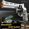 Revolver Toy Gun, Manual Firing, Soft Bullet, Shell Throwing Soft Bullet Gun Toy, Long Revolver Toy Gun (Containing 6 Bullets An 3