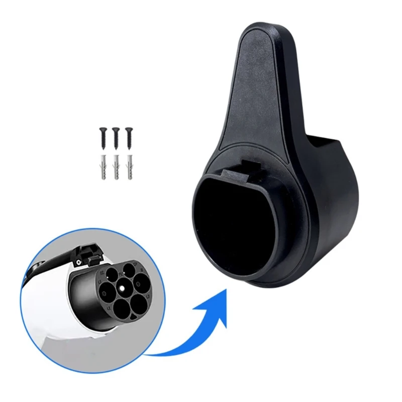 

Holder Nozzle Holsters Dock for SAE J1772 and Cable Holder, Type1 Plug Dock Wall Mount Charging Cable Holder