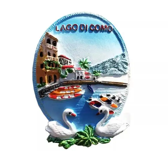 

Lake Como, Italy Fridge Magnets Tourist Souvenir Dublin 3d Resin Magnetic Refrigerator Sticker Home Decoration Gifts
