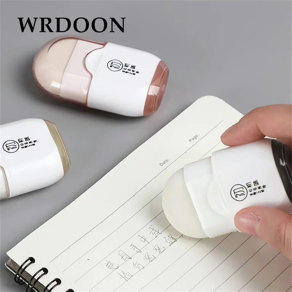 1pc Random Multifunctional Creative 2-in-1 Pencil Sharpener Eraser With Protective Cap For Students And Office Use