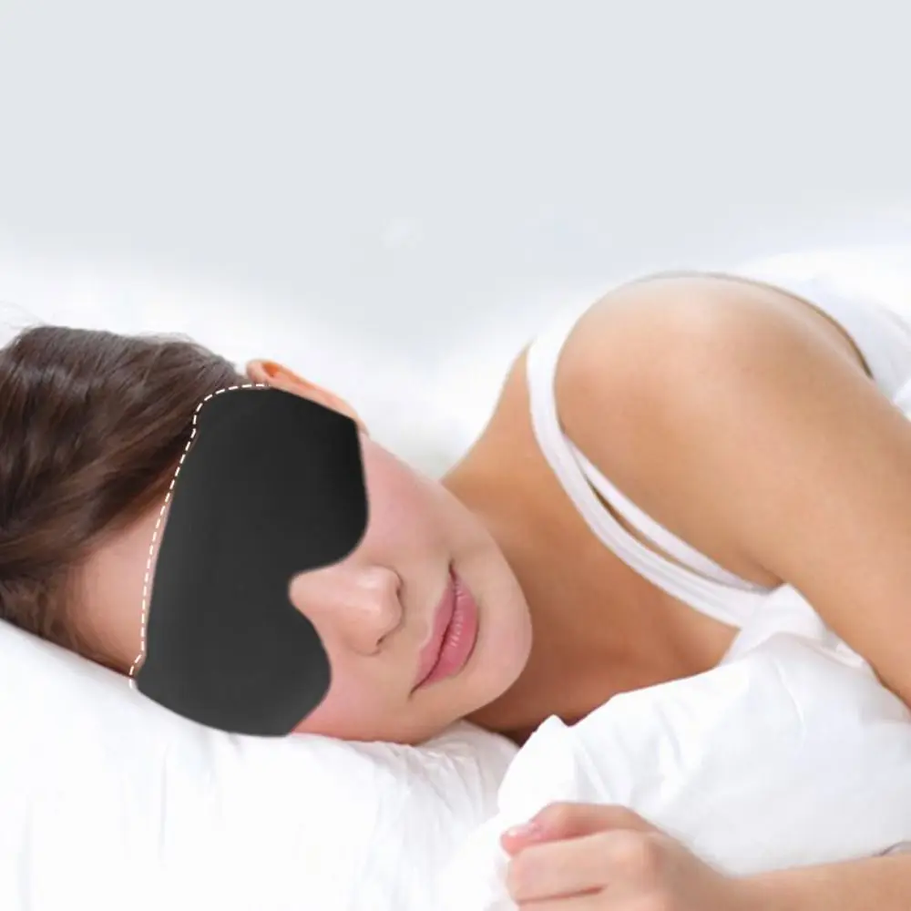 3D Blockout Sleep Eye Mask Breathable Adjustable Strap Light Blocking Eyeshade Ergonomic No Pressure on Eyes Eye Cover Night
