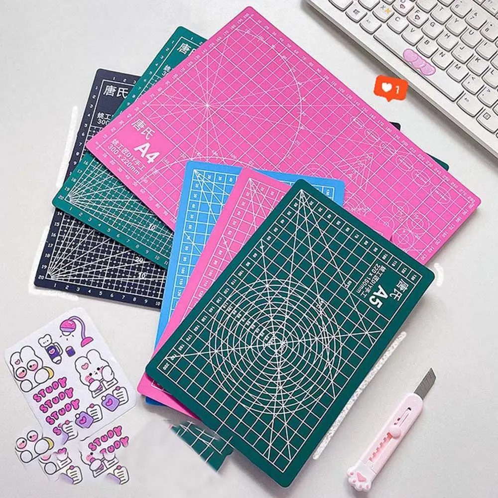 

A4 A5 A6 Pink Black Blue Cutting Pad Toughness PVC Durable Paper Carving Pad Cutting Board Engraving Mat Cutting Mats