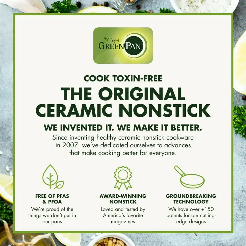 GreenPan Swift Healthy Ceramic Nonstick Saucepan Set, 1qt and 2qt