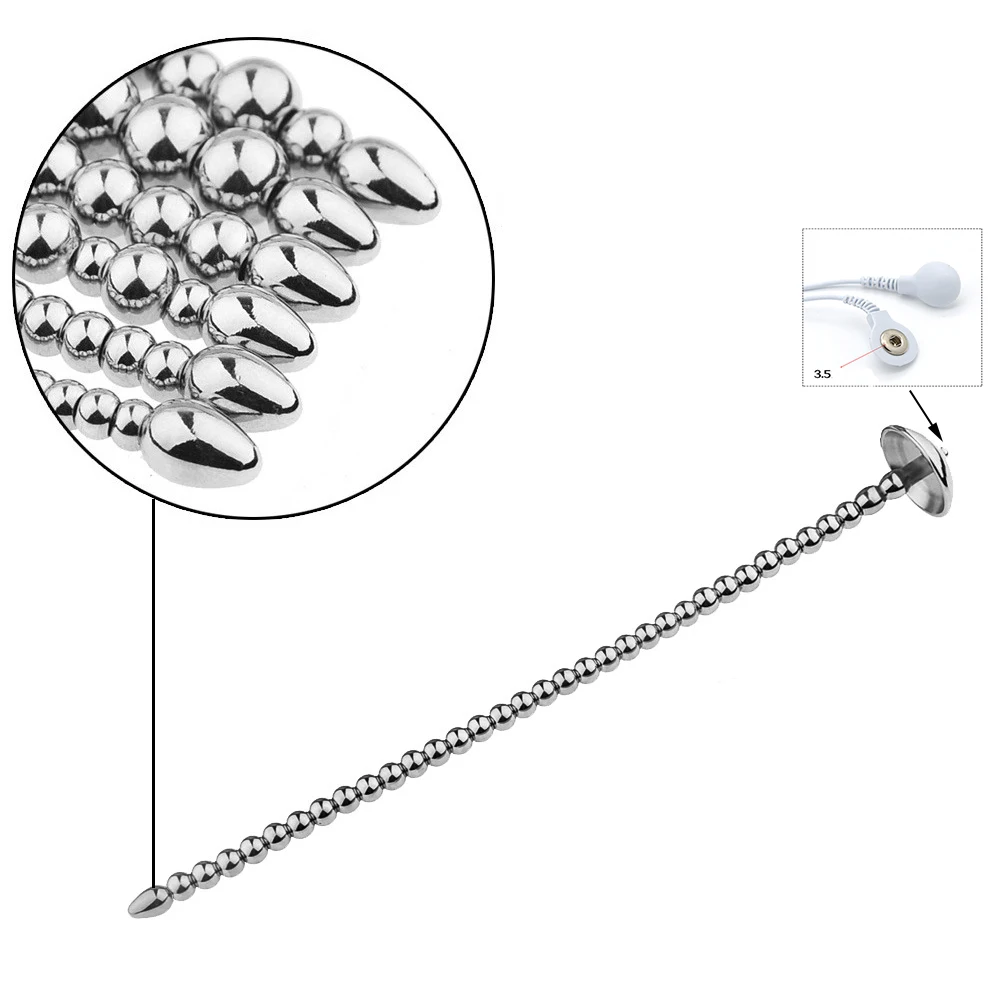 Penis Sex Toys Stainless Steel Urethral Toy For Men Dilator Sounds Penis Plug Beads Glans Cap Stim Penis Insert Prostate Electric Shock