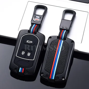 Custodia per chiave auto in metallo copertura guscio di protezione per Chery Tiggo 5 Tiggo 7 Tiggo 8 Arrizo 5x6 7 3 bottoni accessori portachiavi intelligenti
