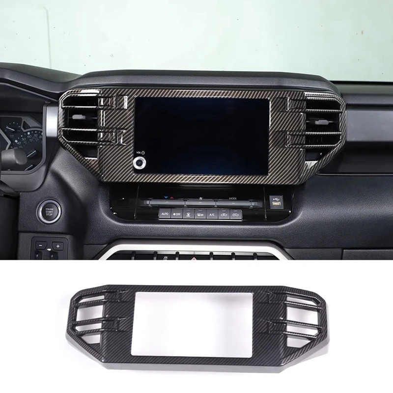 

1 PCS Center Console Air Condition Outlet Vent Cover Trim ABS Carbon Fiber Car Accessories For Toyota 2022 2023