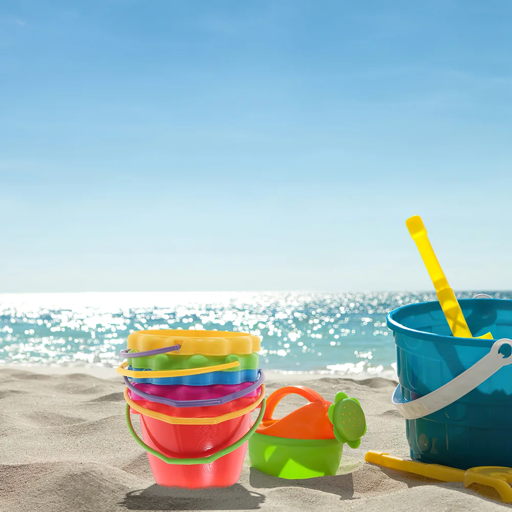 

6 Pcs Beach Toy Bucket Water Play Sand Tool Pails Small Toys Playthings Kids Buckets