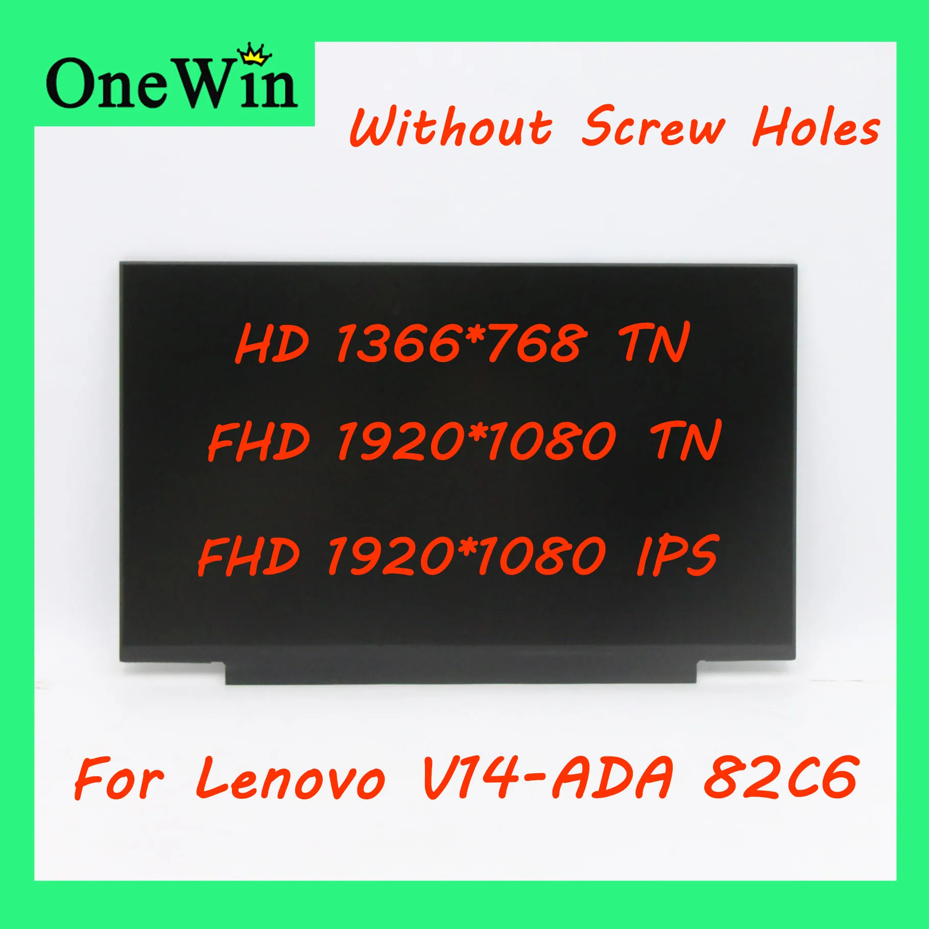 Per Lenovo V14-Ada 82 C6 V14 Ada Schermo Del Computer Portatile Matrix Hd 1366*768 Fhd 1920*1080 Tn Ips Full Hd Lcd Senza Fori Per Viti 14.0 30Pin