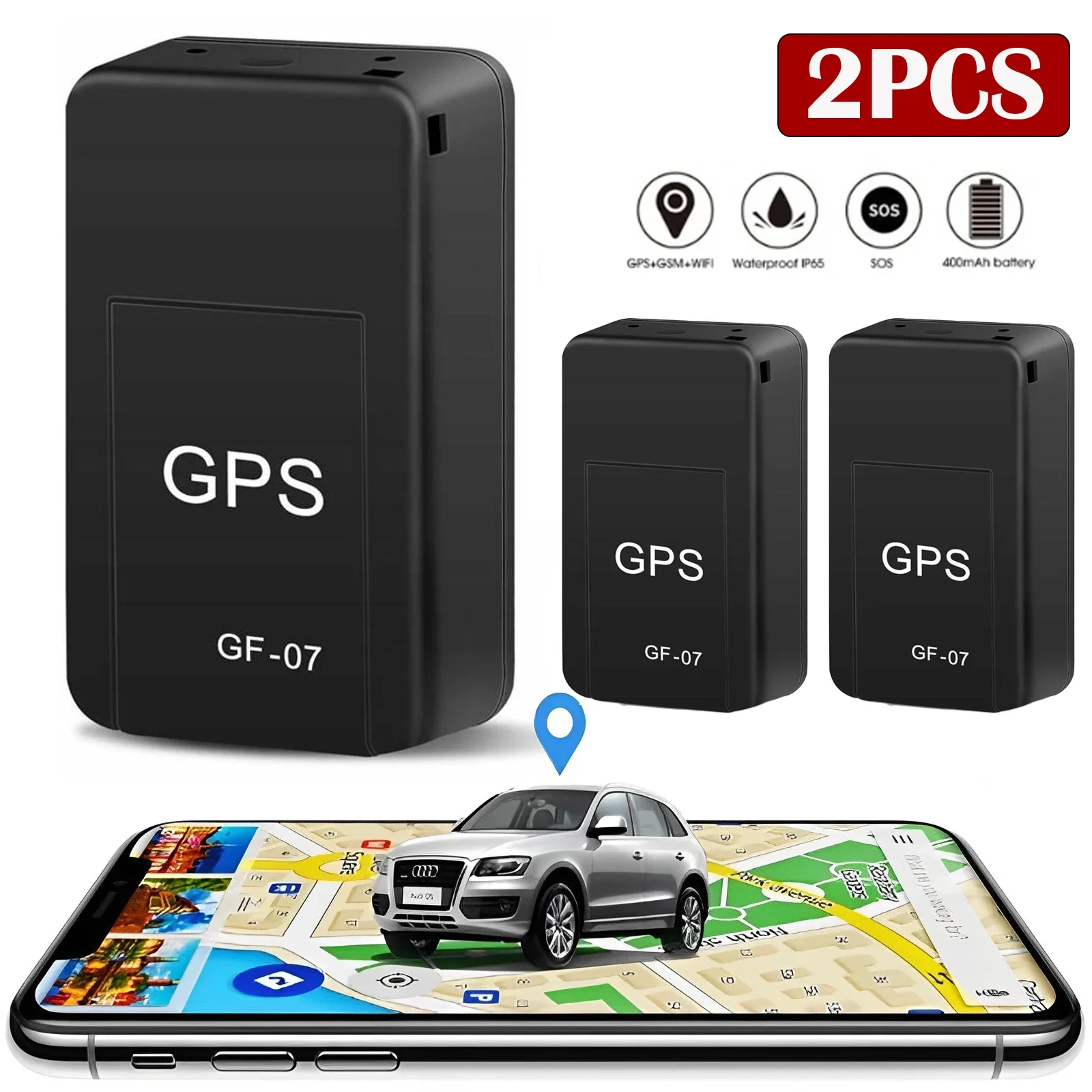 GF-07 GPS Car Tracker Real Time Tracking Anti-Theft Anti-lost Locator  Strong Magnetic Mount Vehicle 2G SIM Message Positioner - AliExpress