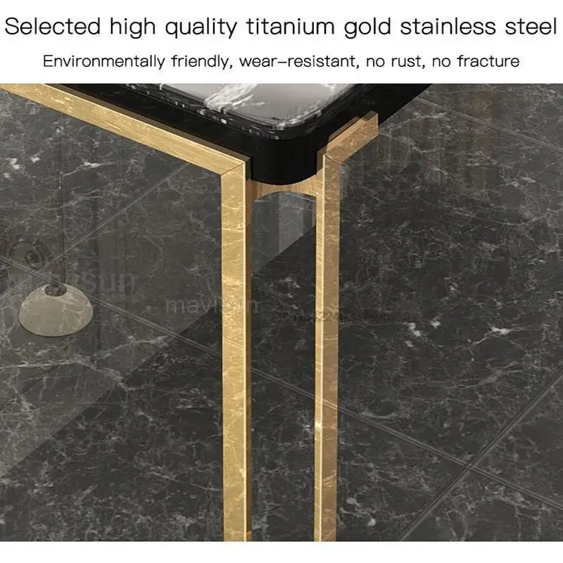 Dining Table Set Light Luxury Dining Table With Chairs Home Furniture High-End Restaurant Table Kitchen Marble Rectangle
