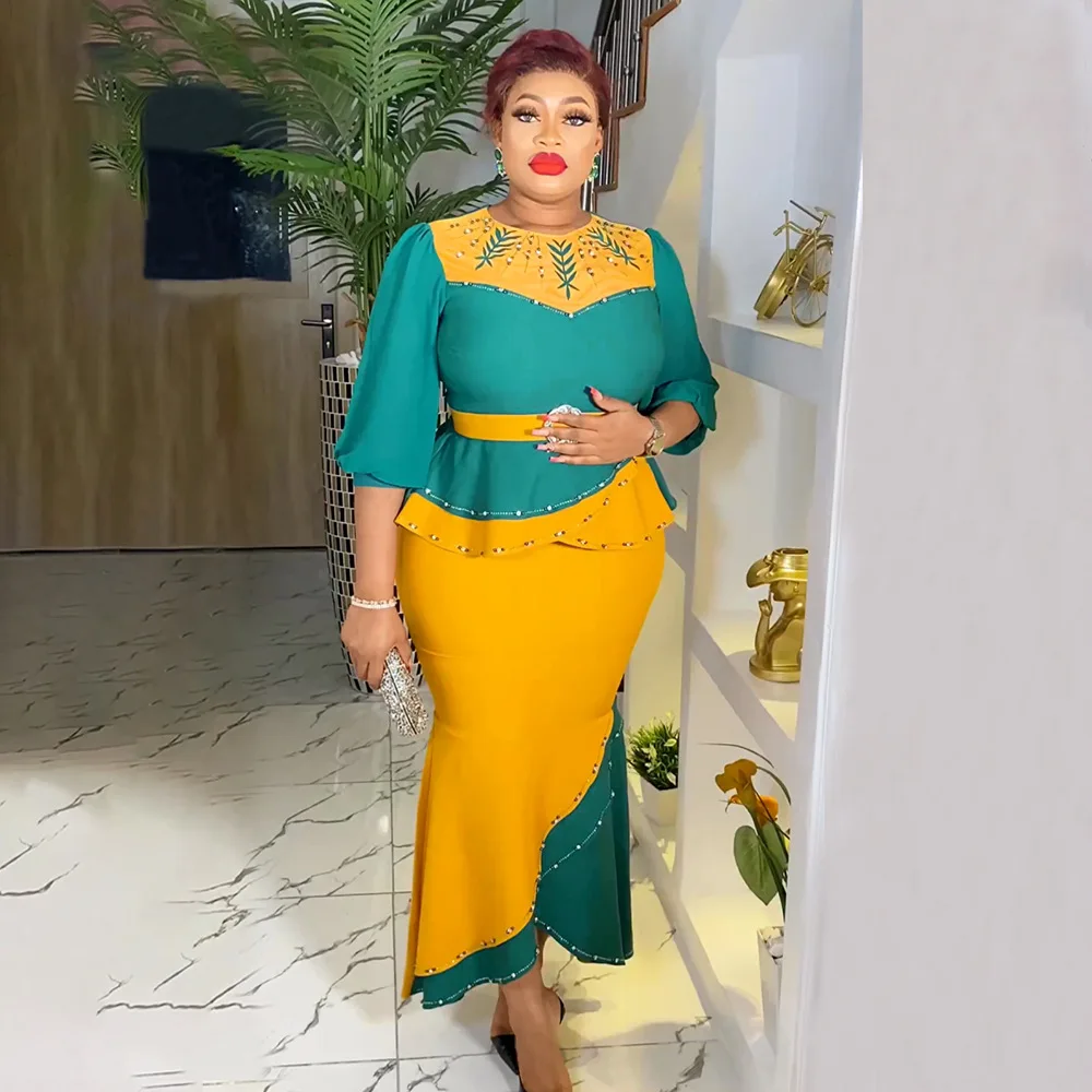 Plus size sets of women African Clothes 2PCS Set Tops and Skirts Suit Dashiki Ankara Women Turkey Dress For Wedding party