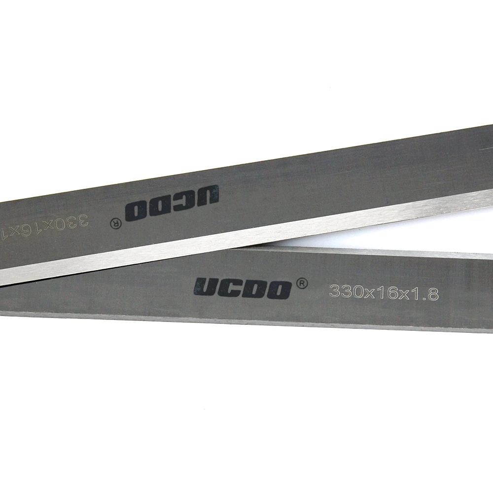 UCDO-cuchillo cepillador HSS, 2 piezas, 330x16x1,8mm de espesor, para VEVOR M1B-LS-3301, 13 