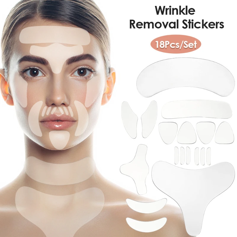 Reusable Face Wrinkle Remover Strips Silicone Antiwrinkle Face