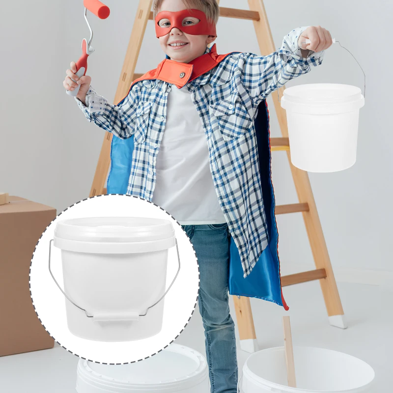 Description Picture 5 of itemPlastic Paint Can 1 Gallon Bucket Lid Handle Empty Paint Can 4L Water Bucket Paint Pail Multipurpose Storage Container