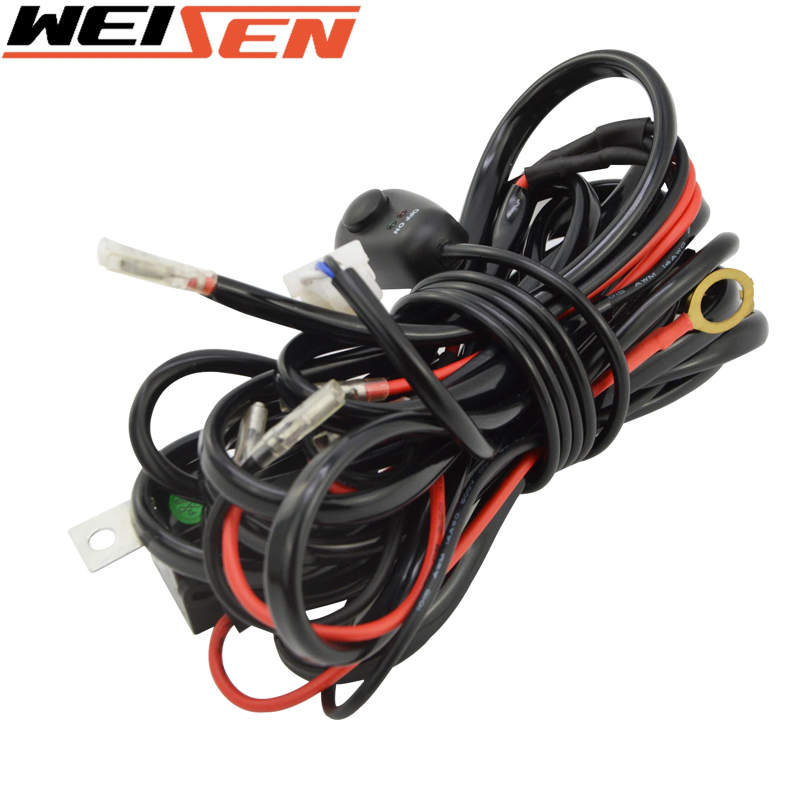 Auto Accessories LED Light Bar Wiring Harness 40 A Relay Fuse ON OFF