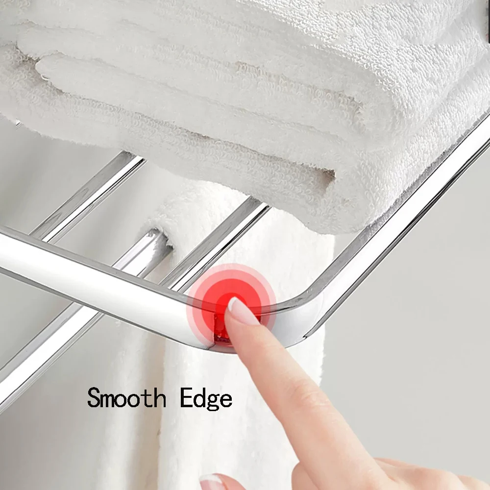 Towel Rack Towel Holder Storage Rack Stainless Steel Bathroom Wall Mount